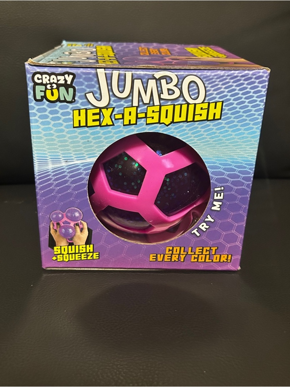 VIRAL Jumbo Hex A Squish Ball Fidget Toy NEW